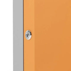 Porta Chaves com 48 Chaveiros Cinza e Laranja Presto