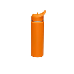 Garrafa Térmica Tramontina 650 Ml Aço Revestido Laranja Com Canudo Vácuo