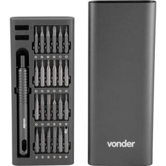 Jogo Bits Ponteira Precisão 51Pcs Vonder Aço S2 Fosfatizado Estojo com Adaptador e Magnetizador - Guimepa
