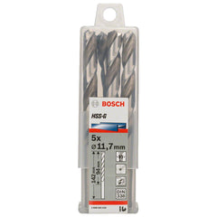 Broca Para Metal Bosch Aço Rápido Hss-G 11,7mm 5 Peças