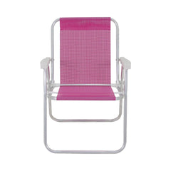 Cadeira Bel Alta Lazy  Aluminio Sannet Rosa
