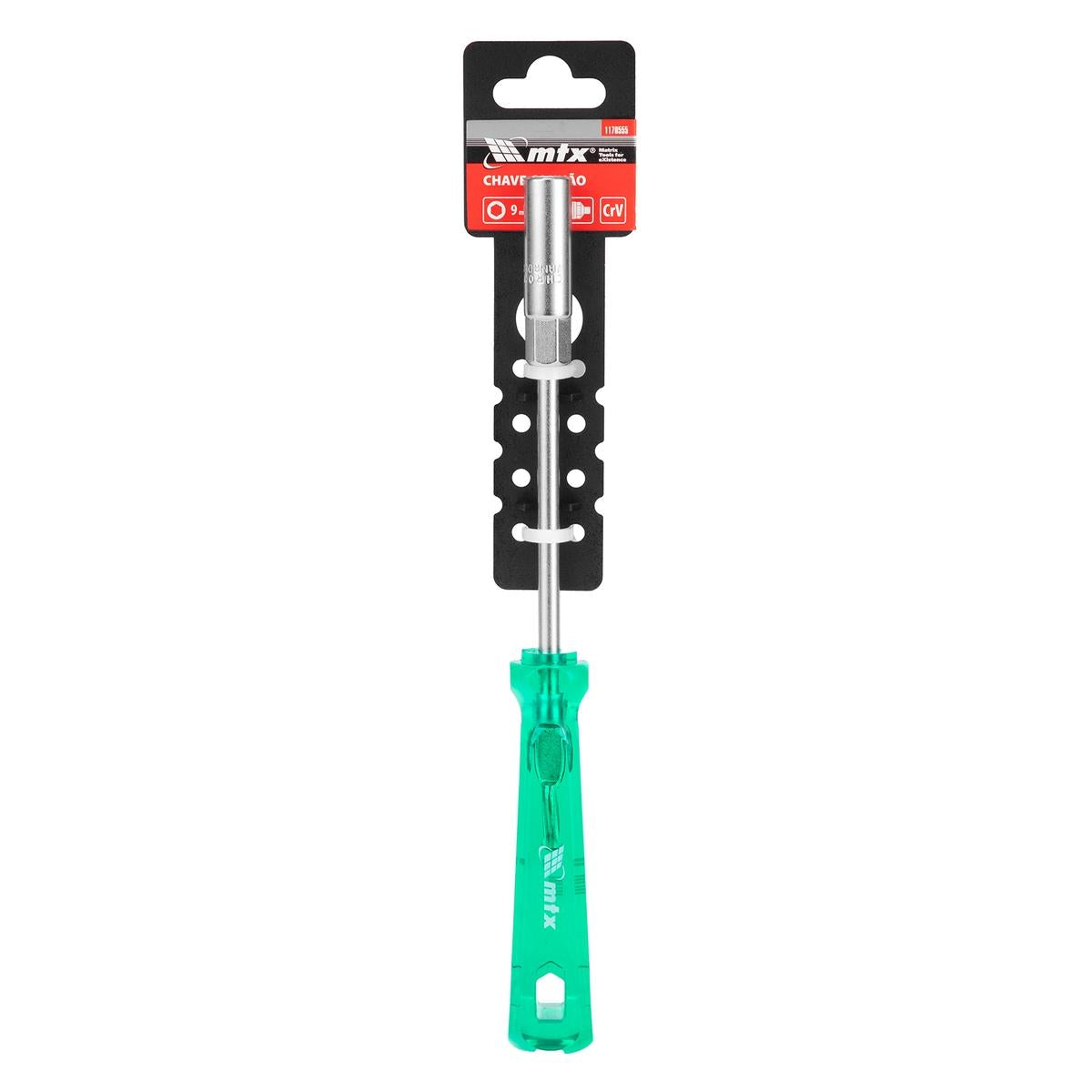 Chave Canhão 9mm CrV MTX 1170555 - Aço Cromo Vanádio, 52 HRC, Niquelada, Com Cartão de Suspensão