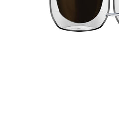 Conjunto 2 Xícaras Tramontina Vidro Duplo 100ml Café Térmico Design Moderno Elegante Gourmet