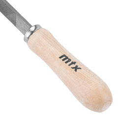 Lima Triangular MTX 8 Pol 200mm Aço Carbono Cabo Madeira Acabamento Preciso 1602655