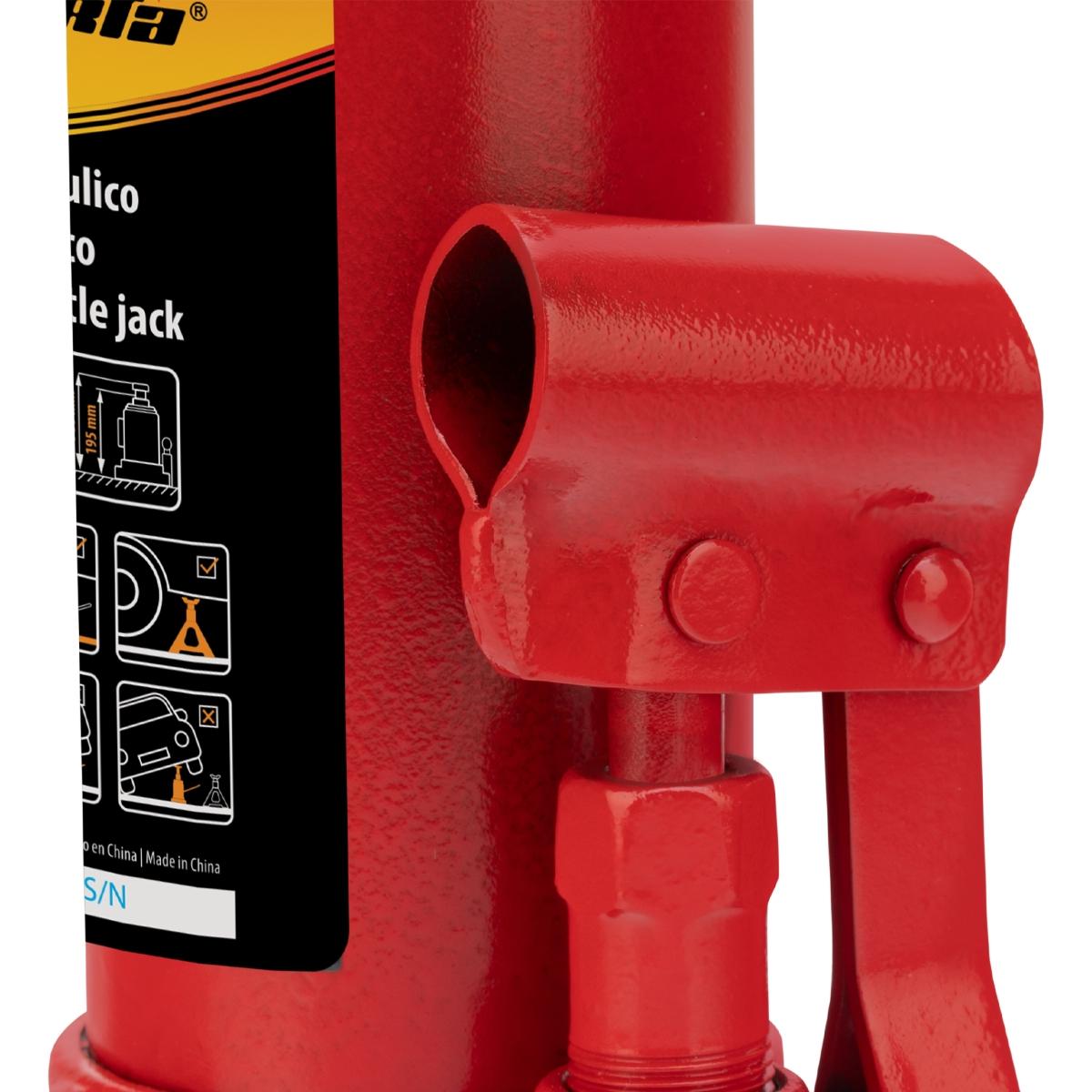 Macaco Hidráulico Garrafa 5T Elevação 195-380mm Sparta 5032355 Aço Resistente - Guimepa