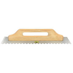 Desempenadeira Metálica 12x48 cm Base Lisa com Dentes Cabo de Madeira Tramontina