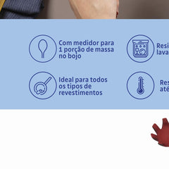 Pegador Para Massa Tramontina Softta De Silicone Vermelho Resistente Até 210 Graus Celsius