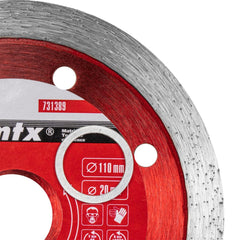 Disco de Corte Diamantado Contínuo 110x20mm para Corte Refrigerado MTX