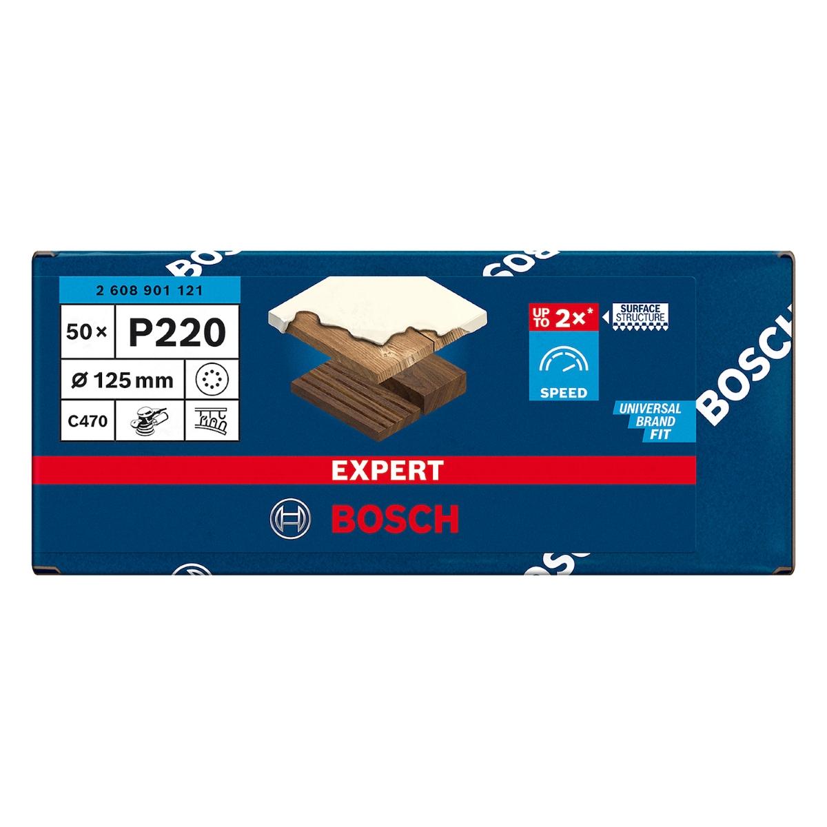 Disco De Lixa Bosch Expert C470 125mm G220 50 Peças