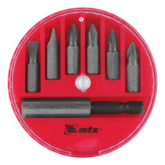 Jogo de Bits Magnético 7 Peças Aço 45X 1/4'' 25mm SL/PH/PZ MTX 113929