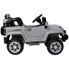 Jipe Elétrico Infantil Bateria 12V Trilha com Controle Remoto Cinza 927608 Bel