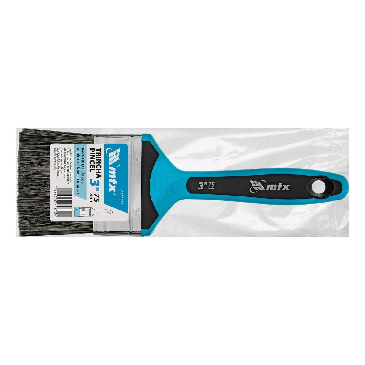 Trincha 3'' Para Tintas Látex E Acrílicas Cerdas Mistas Cabo 2 Componentes MTX