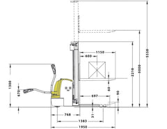 Empilhadeira Elétrica MEE 1.5 Ton x 5000 V2 Menegotti