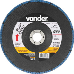Flap disc 7" g50 costado fibra cônico inox Vonder