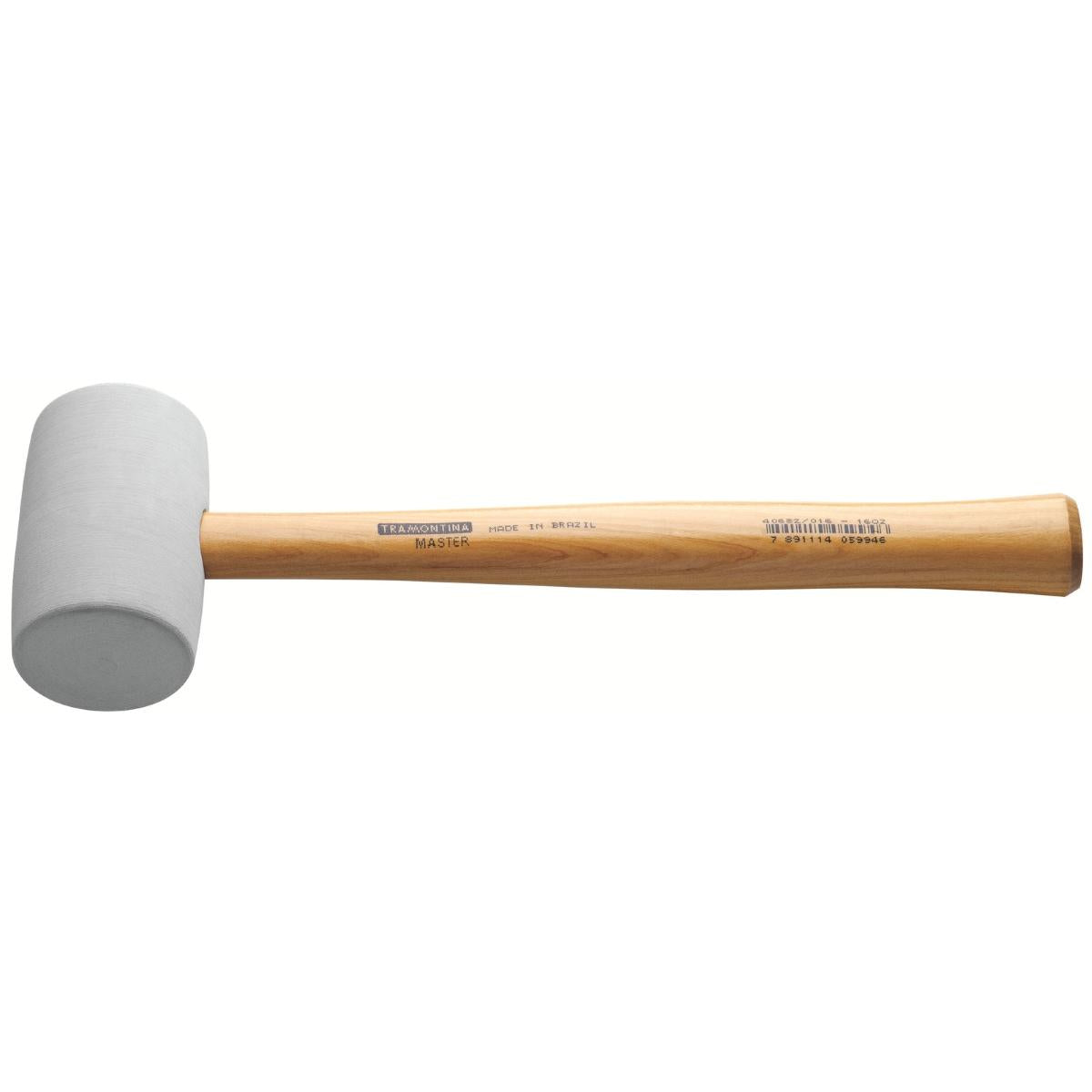 Martelo de Borracha 225 G com Cabo de Madeira Modelo Americano Tramontina MASTER