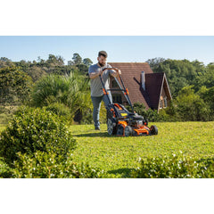 Cortador de Grama a Gasolina Tramontina CC53M 159cc 530mm 65L 1.3L 8 Alturas de Corte Chassi Metálico 4 em 1