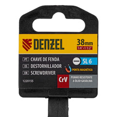 Chave De Fenda 1/4X 1 1/2 SL6X38mm Crv Cabo 3 Componentes Denzel