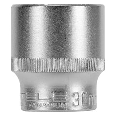 Soquete Sextavado 1/2'' 30mm Cromo Vanádio Com Clips Plástico Alta Durabilidade