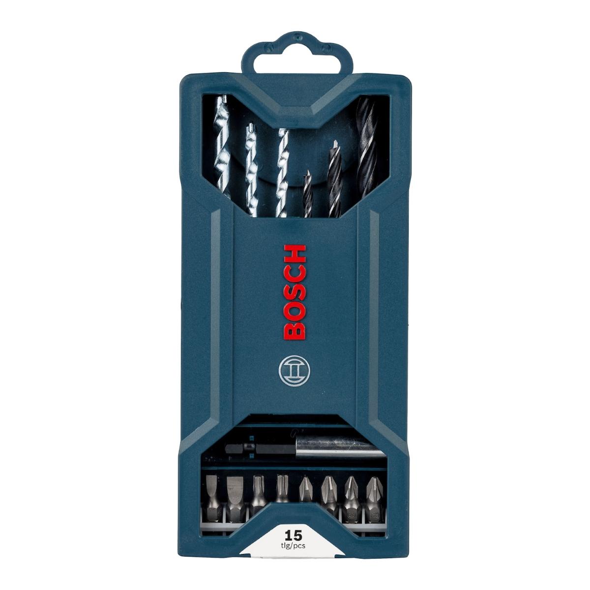 Kit De Pontas E Brocas Bosch Mini X-Line 15 Peças