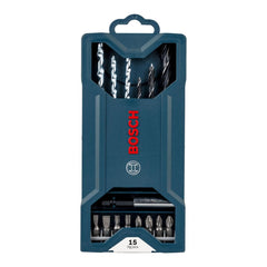 Kit De Pontas E Brocas Bosch Mini X-Line 15 Peças