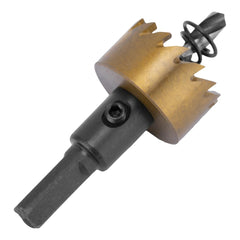 Serra Copo Para Metal 26mm Revestimento Nitreto Titânio Denzel Aço HSS Broca Centralizadora