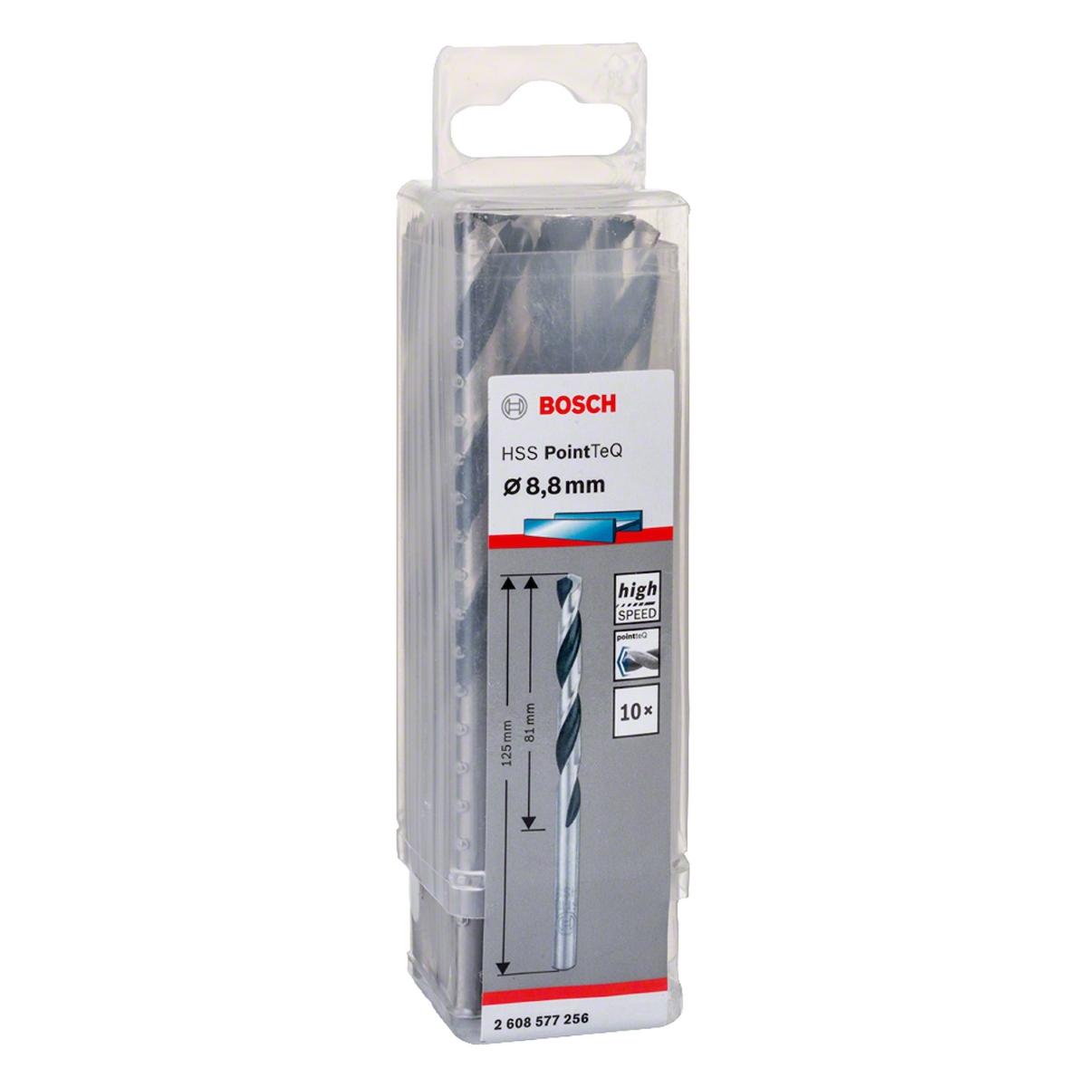 Broca Metal Bosch Aço Rápido Hss-Pointteq 8,8mm 10 Peças