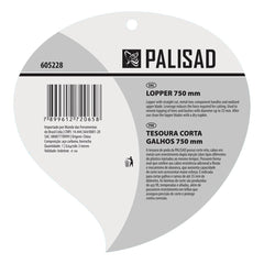 Tesoura de Poda Corte Reto Alavanca 750mm Palisad 605228 Poda Galhos Até 35mm Aço Têmpera