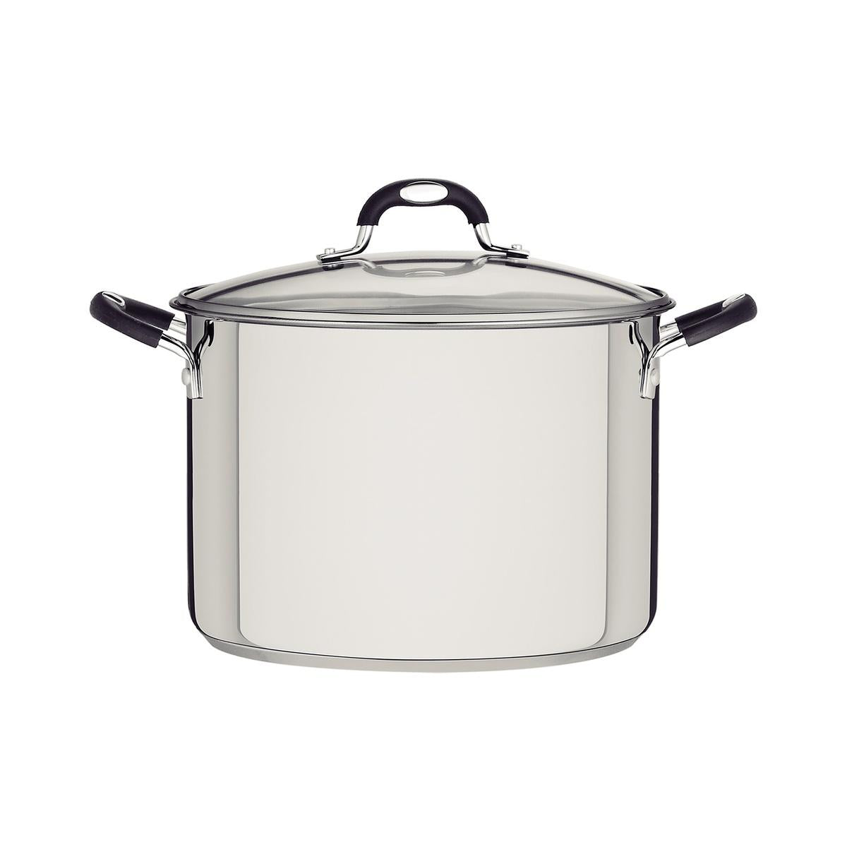 Caldeirão Tramontina Astro Em Aço Inox Com Fundo Triplo Tampa De Vidro 30 Cm 20,8 L Silicone