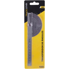 Transferidor de Ângulos 0º - 180º Graus Aço Inox Tradestar