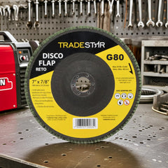Disco Flap 180 mm G80 Fibra Reto Aço Tradestar