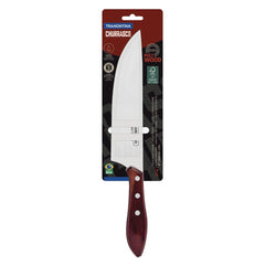 Faca Para Carne Tramontina 8 Polegadas Aço Inox Cabo Madeira Polywood Vermelho Churrasco Profissional