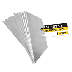 Lâmina para Estilete Trapezoidal com 10 Peças Tradestar
