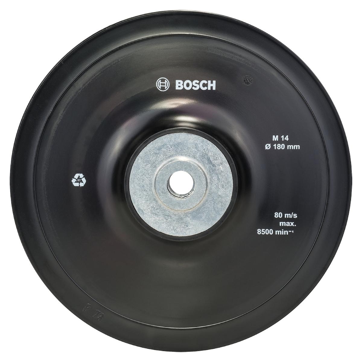 Prato De Borracha P/Disco De Fibra Com Porca Bosch M14 180mm