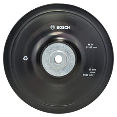 Prato De Borracha P/Disco De Fibra Com Porca Bosch M14 180mm