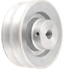 Polia Alumínio 2 Canais Perfil B 120mm com Furo 5/8" Vonder