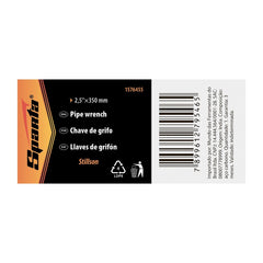 Chave De Grifo Stillson 2.5Pol 350mm Aço Carbono 45 Sparta 1576455