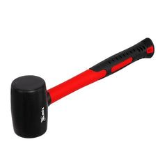 Martelo De Borracha Preta 225g Cabo Fibra De Vidro MTX 111759 Alta Resistência