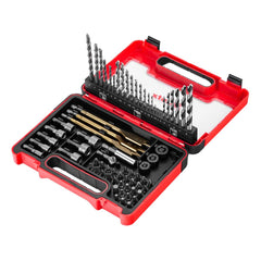 Jogo de Brocas Metal Concreto Madeira 1-8mm 30 Bits 8 Soquetes 71 Peças MTX 7256719