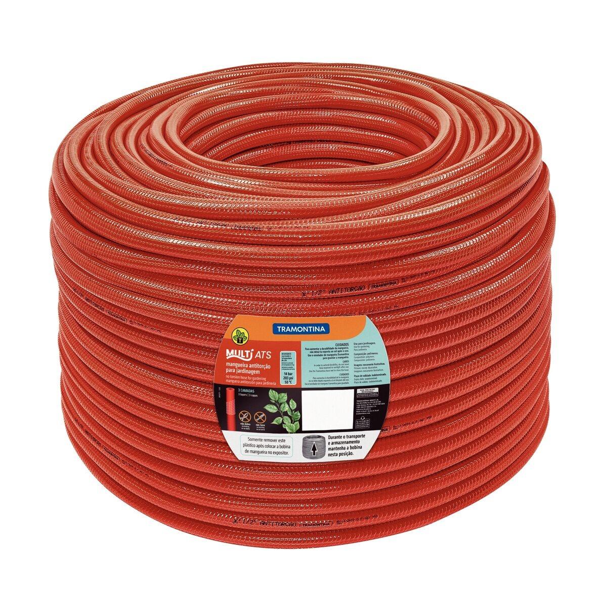 Mangueira Antitorção Multi ATS 1/2'' 200m 14 Bar 50°C Tramontina para Jardim