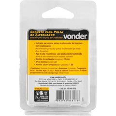 Soquete Multidentado 33 Dentes 22Mm Para Polia Alternador Vonder Aço Resistente