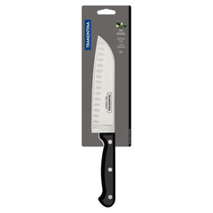 Faca Santoku Tramontina Ultracorte 7 Polegadas Aço Inox Cabo Antimicrobiano Preto Profissional