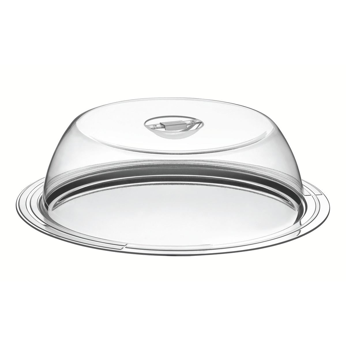 Porta-Bolo Tramontina Ciclo Em Aço Inox Com Tampa 33 Cm Transparente