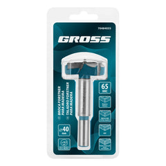Broca Fresadora Forstner Madeira 40mm Haste Cilíndrica Aço 45 VK8 Gross 70484055