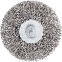 Escova Circular 3X3/8'' 20000Rpm Aço Inox Ondulada Vonder 1/4'' Haste