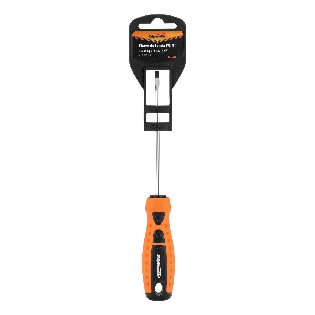 Chave De Fenda SL3 1/8X4 Pol 100mm Crv Cabo Emborrachado Sparta 1176255 - Guimepa