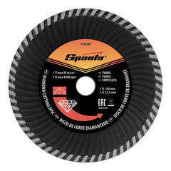 Disco de Corte Diamantado Turbo 180 X 22,2mm Corte Seco Sparta Durabilidade