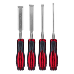 Jogo de Formões 6-12-18-24mm 4PCS Aço CrV 60HRC Formões para Madeira MTX 244329