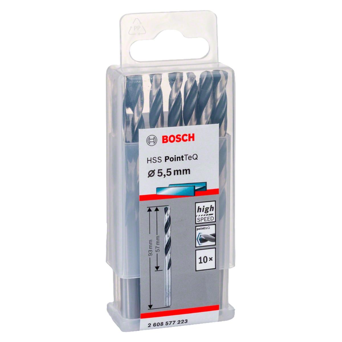 Broca Metal Bosch Aço Rápido Hss-Pointteq 5,5mm 10 Peças