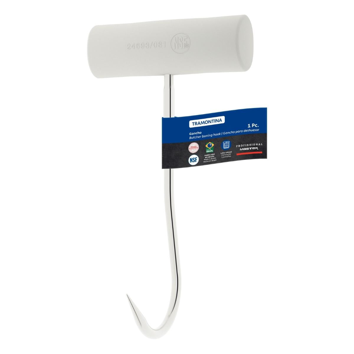 Gancho Central Tramontina Profissional Master Aço Inox 56 HRc Certificado NSF Branco 1 Unidade