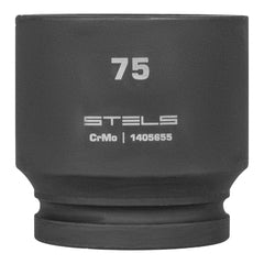 Soquete Impacto 1'' Hexagonal 75mm Aço CrMo Stels 1405655